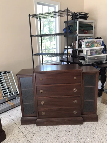 mahogany chest desk curio cabinet Cover