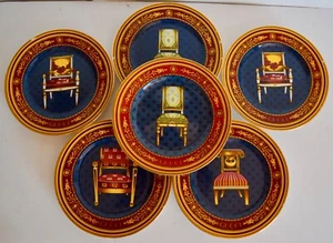 6er Set Gucci Porzellan Stuhl Sammlung Platten 8,25"" - Bild 1 von 10