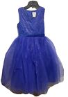 Tip Top Girls Blue Glitter Princess Puffy Formal Party Sleeveless Dress Size 12