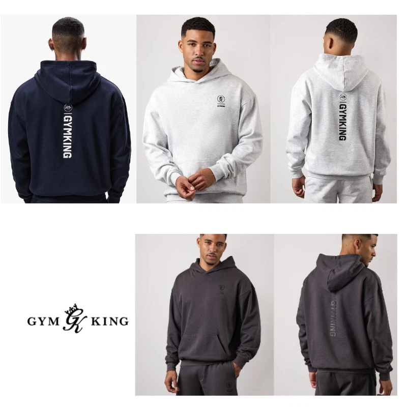 Gym King Mens OVERSIZE Aventus Tracksuit Hoodie Sweatshirt Sports Hoody TOP ONLY - Image 1 of 1