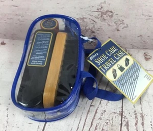 ALLARY SHOE CARE TRAVEL CASE. 1 BLACK, 1 BROWN, 1 BRUSH, 1 SPONGE, 1 CLOTH - Picture 1 of 12