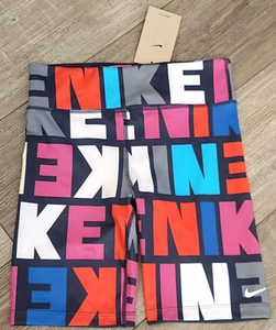 Nike Obsidian Multi Dri-FIT One Biker Shorts Girls Kids Size Large DZ4623-451 - Picture 1 of 11