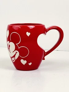 Taza de amor oficial de Mickey y Minnie Mouse de la tienda Disney Día de San Valentín Corazón rojo - Imagen 1 de 10