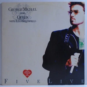 GEORGE MICHAEL & QUEEN WITH LISA STANSFIELD FIVE LIVE BRAZIL 1993 LP NO BARCODE - Picture 1 of 5
