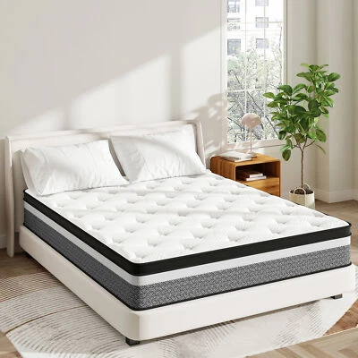 BEDNEW Hybrid Sprung Double Mattress Memory Foam Single 4ft6 5ft King Size 31cm Deep