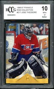 Jose Theodore Card 1996-97 Pinnacle Rink Collection #217 BGS BCCG 10