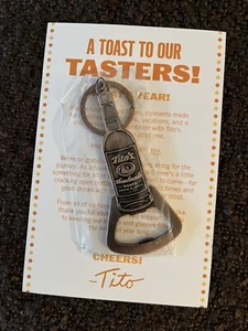 TITO'S Vodka Flaschenöffner Schlüsselanhänger ~ messingfarbenes Finish ~ limitierte Auflage - Bild 1 von 1
