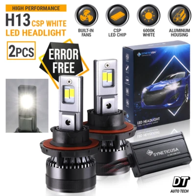 Kit de faros bombilla LED Syneticusa H13 9008 CSP doble haz libre de errores 6000K blanco Foto 1 de 4