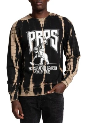 PRPS Bruised Never Broken Graphic Print Crew Neck Sweatshirt 3XL Black Tie Dye - Image 1 of 4