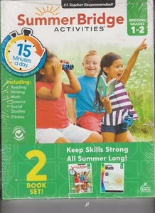 Bridging Grades 1 to 2-2 Book set-Summer Bridge Activities/Spectrum Math NIP - Picture 1 of 2
