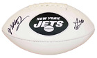 Allen Lazard & Mecole Hardman Signed New York Jets Logo Football Beckett