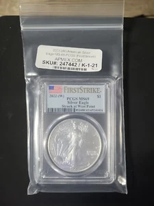 2022-(W) American Silver Eagle MS-69 PCGS (FirstStrike®) - Picture 1 of 2