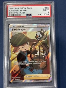 Pokemon Shining Fates Bird Keeper 066/072 Full Art PSA 9 - Picture 1 of 2