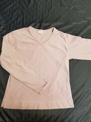 Columbia 女式套衫毛衣紫色长袖 V 领套衫棉质 M — 第 1/4 张图片