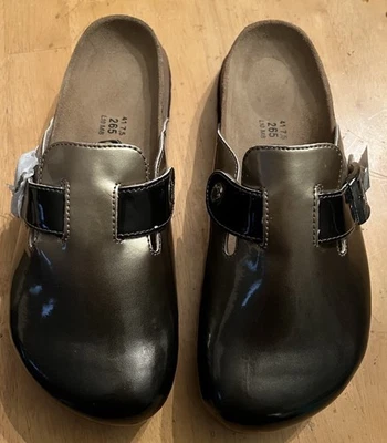 Sandalias zuecos BETULA Birkenstock 41 L 10 M 8 dorado Ombré charol mulas nuevas sin caja Foto 1 de 4