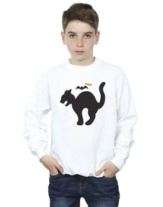Halloween Boys Bats Cat Sweatshirt - Picture 1 of 7