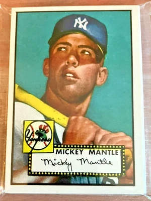 Tarjeta de novato Mickey Mantle 1952 (RC) reimpresión #311 icono de los Yankees de Nueva York - reimpresión de la corte  Foto 1 de 2