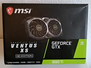 MSI GeForce GTX 1660 Ti Ventus XS 6G OC GDDR6 192-bit Gaming Grafikkarte - Bild 1 von 5