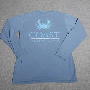 Coast Langarm T-Shirt mit Tasche Medium Pawleys Island Blau - Bild 1 von 7
