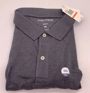 Nautica Men’s Polo Classic - Size 3XL - Gray - New - Foto 1 di 5