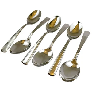 Plaza by Providence Oval Soup Spoons, Stainless, Vintage USA, Set of 6, JRB - Picture 1 of 4