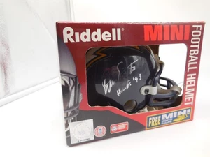 DC3 Dan Fouts Autographed San Diego Chargers TB 74-87 VSR4 Mini Helmet HOF BAS - Picture 1 of 6