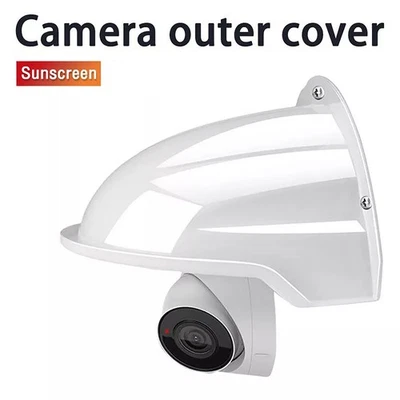Security Camera Outdoor Protective Housing Shield Sun Rain Dust Cover White Foto 1 de 4