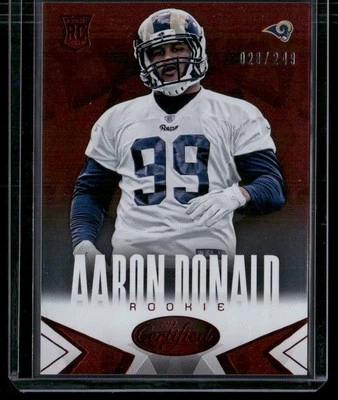 2014 Panini сертифицированный #101 Аарон Дональд красный #/249 дебютант - Изображение 1 из 2