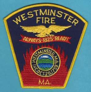 WESTMINSTER MASSACHUSETTS FIRE RESCUE PATCH - Picture 1 of 1