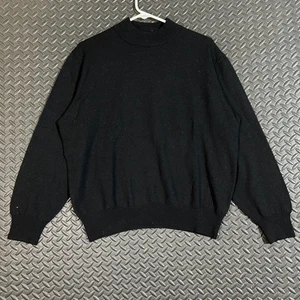 Signore Jacobson's Schwarz Wolle High Neck Pullover Langarm Sweater Herren L - Bild 1 von 8