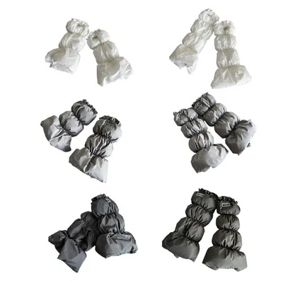 Women Puffer Leg Warmers Harajuku Letter Label Thermal Padded Boot Covers Socks - image 1 of 4