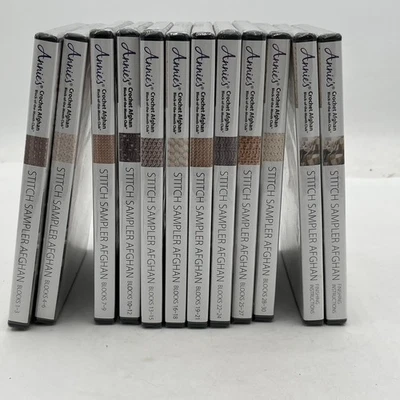 Annie's Crochet Stitch Sampler Afghan CDs Yarn Blocks 1-30 Finish Instructions - Image 1 of 4