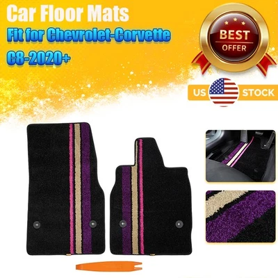 Car Floor Mats Carpet Protector for Chevrolet Corvette C8 Stingray 2020~2024 NEW Foto 1 de 4