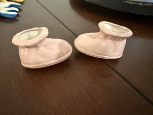 2 BOTINES BEBÉ Vintage Años 70 Cerámica Esmaltada Cuentas Macramé Artesanía Boho - Imagen 1 de 3