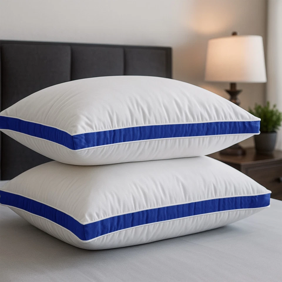 Pack of 2 Bed Pillows Quilted Hotel Quality Down Alternative Gusseted Pillow - Image 1 of 3