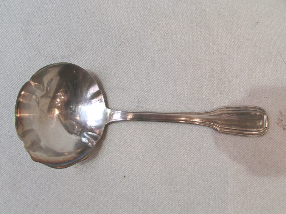 ancienne louche a creme metal argenté poinconné epoque art deco - Photo 1/1