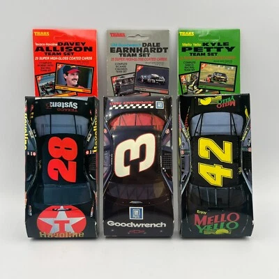 1992 Traks Team Card Sets Racecar Boxes - Allison, Earnhardt, K Petty LOT OF 3 - Image 1 of 4