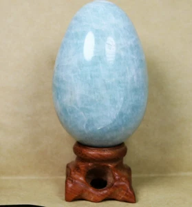 Natural Amazonite Sphere Egg Quartz Crystal Stone Sphere Egg Specimen Stand - Picture 1 of 12
