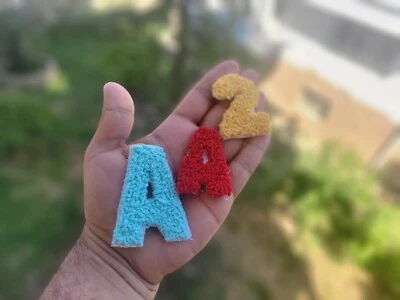 punch embroidery letters, crochet customizable letters and numbers, 5cm - Image 1 of 4