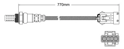 Pre-Cat oxygen sensor for Peugeot 407 XFV 6-Cyl 3.0 5/04 on - image 1 of 2