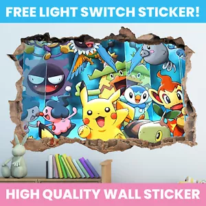 CALCOMANÍA POKEMON AGUJERO EN PARED POKEMON DECORACIÓN NIÑOS BEROOM DECORACIÓN - Imagen 1 de 1