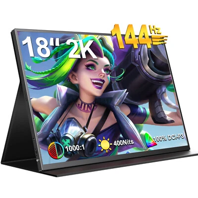 UPERFECT 18" 2K 144Hz Display Freesync Gaming-Monitor Tragbarer Monitor Für Xbox - Bild 1 von 4