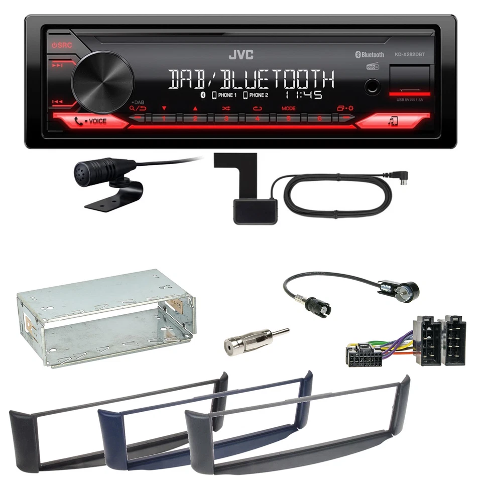 JVC KD-X282DBT Bluetooth Digitalradio USB Einbauset Smart ForTwo 450 - Bild 1 von 1