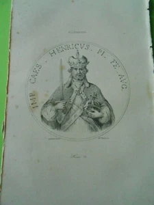 Gravure 1838 - Allemagne Germany Portrait de Henri III - Picture 1 of 1