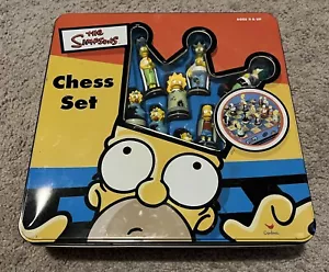 The Simpsons Chess Set in Tin Collector's Box Complete Original Game Board Metal - Picture 1 of 21