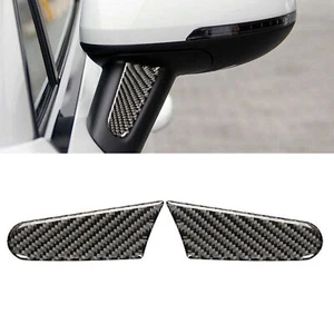 2Pcs Carbon Fiber Rearview Mirror Cover Trim Strip For Porsche Macan 2014-2021 - Bild 1 von 4
