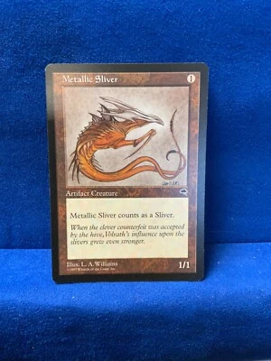 MTG 1997 Metalic Sliver - Multicolor - Ice Age - Artifact Creature - Image 1 of 2