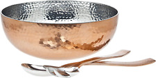 Godinger Hammered Bowl With Server Copper