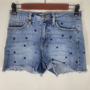 For the Republic Jeansshorts Damen 2 blaue Jeans hoher Bund Sternenmuster - Bild 1 von 16