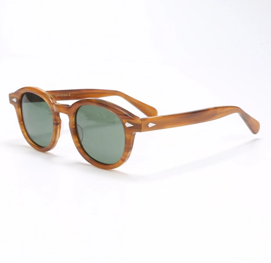 Gafas de sol Johnny Depp de acetato de lino para ciclismo al aire libre gafas de sol polarizadas tintadas Foto 1 de 4